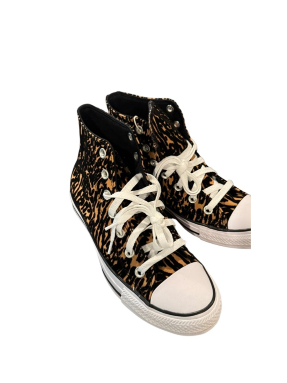 Women's Converse Leopard Print High-Top Sneakers Size 8 Brown/Black - Picture 2 of 7
